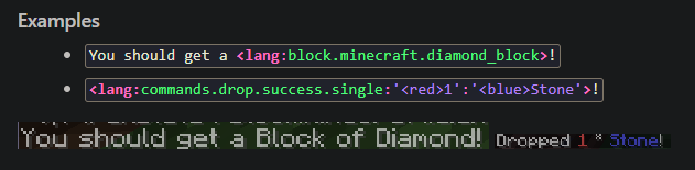 MiniMessage Example 1